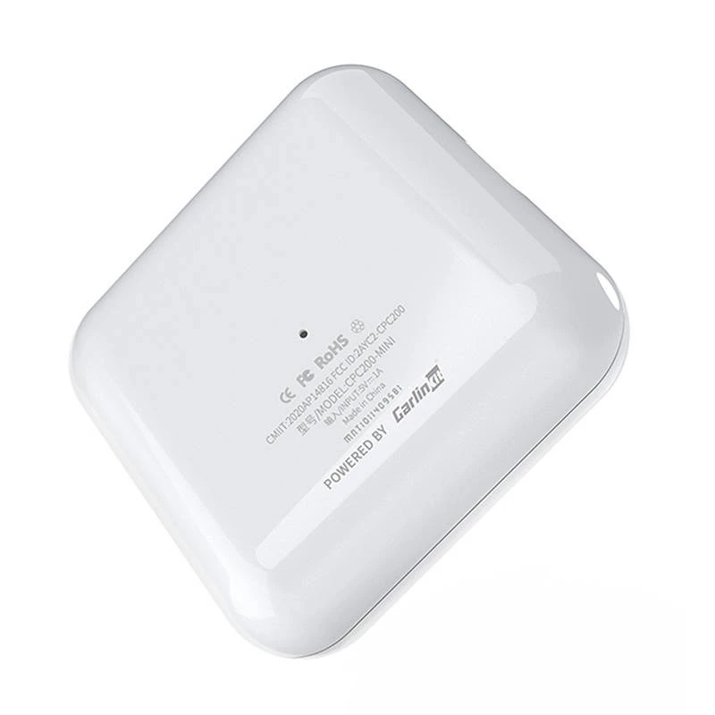 Belaidis adapteris Carlinkit CPC200-U2W MINI Apple CarPlay baltas