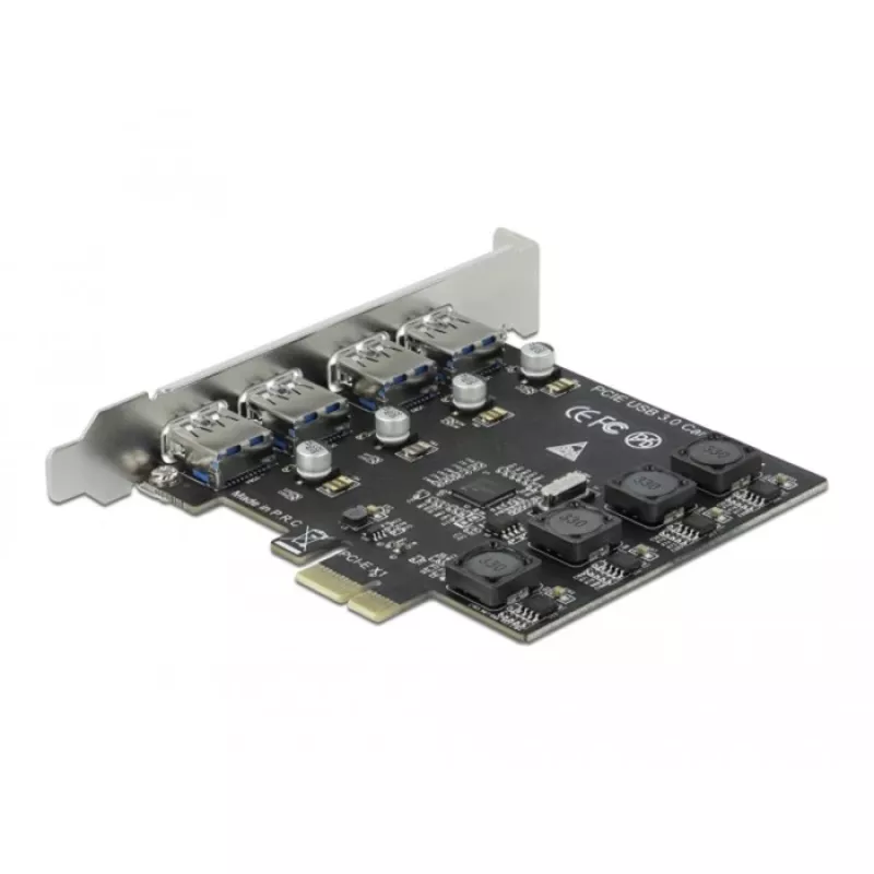 Delock PCI Express x1 kortelė su 4 išoriniais USB Type-A SuperSpeed lizdais