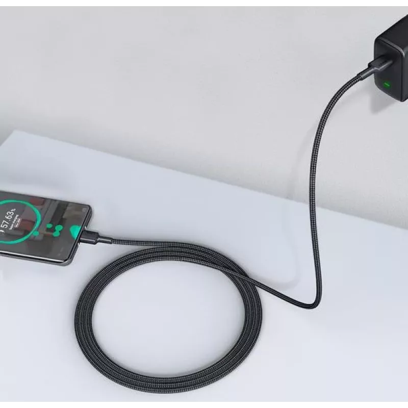 Aukey CB-CD45 USB-C į USB-C kabelis, Quick Charge, 0,9 m, juodas