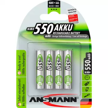 Baterijos Ansmann Blister 4 vnt. Accu AAA 550 mAh