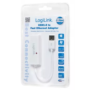 LogiLink UA0144A USB 2.0 į RJ45 adapteris