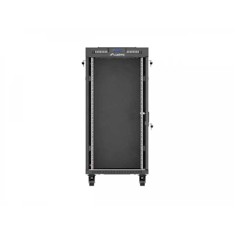 Laisvai pastatomas serverio spintos korpusas LANBERG FF01-6624-12BL 24U 19 colių 600×600 mm, IP20, 1200 kg, juodos spalvos