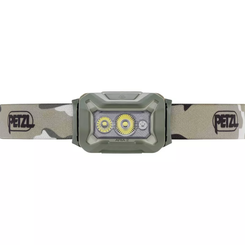 PETZL Aria 2 rgb-desert – įkraunama 200 liumenų priekinė lemputė