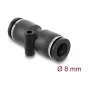 Pneumatinė jungtis DeLOCK 60743, 8 mm, tiesi, su tvirtinimo anga