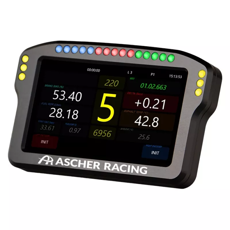 Vairo skydelis Ascher Racing 5 col. modelis 76080029 sim lenktynių ekranams