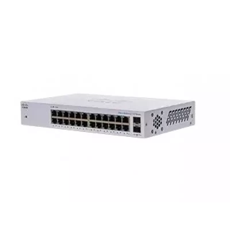 Cisco CBS110 nevaldomas 24 prievadų GE jungiklis su 2x1G SFP bendraisiais prievadais