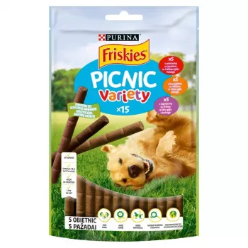 Šlapias šunų ėdalas maišelyje Purina Nestlé FRISKIES Picnic Variety 126 g – suaugusiems, ėriena/jautiena, 126 g paketėlis