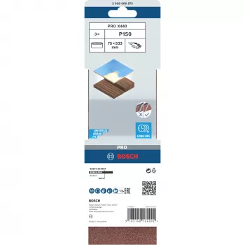 Bosch 2 608 606 073 šlifavimo juostų rinkinys 3 vnt.
