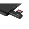 Kortelių skaitytuvas NATEC Scarab 2 USB 3.2 Gen 1 Type-A – MicroSD/SD palaikymas, 5000 Mbit/s, juodas