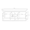 TV spintelė Cama Meble SOHO 180x43x37 cm – kašmyro spalvos viršus, juodas rėmas
