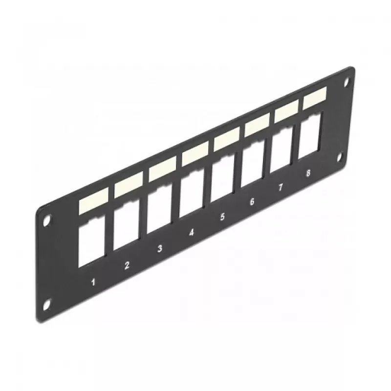 Patch panel DELOCK 86597 — metalinis, juodas, 50 mm x 1,6 mm x 185 mm