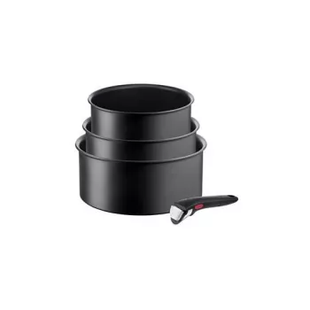 TEFAL Ingenio Ultimate puodų rinkinys, 4 vnt. | L7649453 | 16/18/20 cm | Aliuminis | Juoda