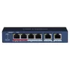 Hikvision DS-3E0106HP-E nevaldomas Fast Ethernet (10/100) PoE jungiklis, mėlynas