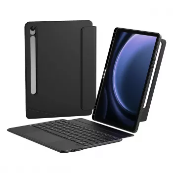 Klaviatūros dėklas su jutikline dalimi Inateck N0064, skirtas Samsung Galaxy Tab S10 FE/S9 FE/S9, juodas