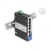 Tinklo jungiklis DELOCK 80164 4 prievadų Gigabit PoE su 1 RJ45 kylančiosios linijos prievadu