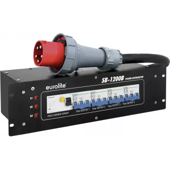 Maitinimo skirstytuvas EUROLITE SB-1200B 1200W 16A su apsauga