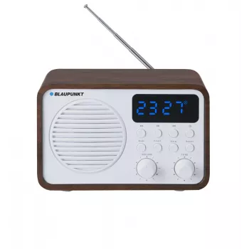 Nešiojamas radijas su Bluetooth ir USB BLAUPUNKT PP7BT, spalva: ruda mediena/balta