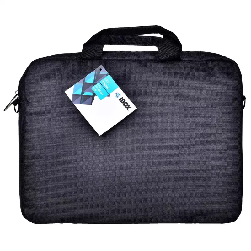 Dėklas nešiojamam kompiuteriui iBOX TN6020, 39,6 cm (15,6 colio), nailonas, juodas, su petneša