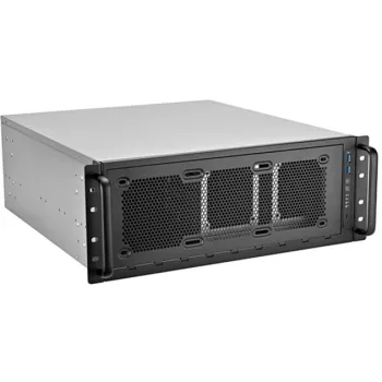 Rackmount korpusas 4U SILVERSTONE RM45-360 – 4U važiuoklė, tinka ATX pagrindinėms plokštėms, stelažinis