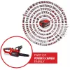 Einhell GE-LC 18 Li - Solo 4.3m/s 18V ličio jonų (Li-Ion) juodai raudonas akumuliatorinis grandininis pjūklas (4501761)