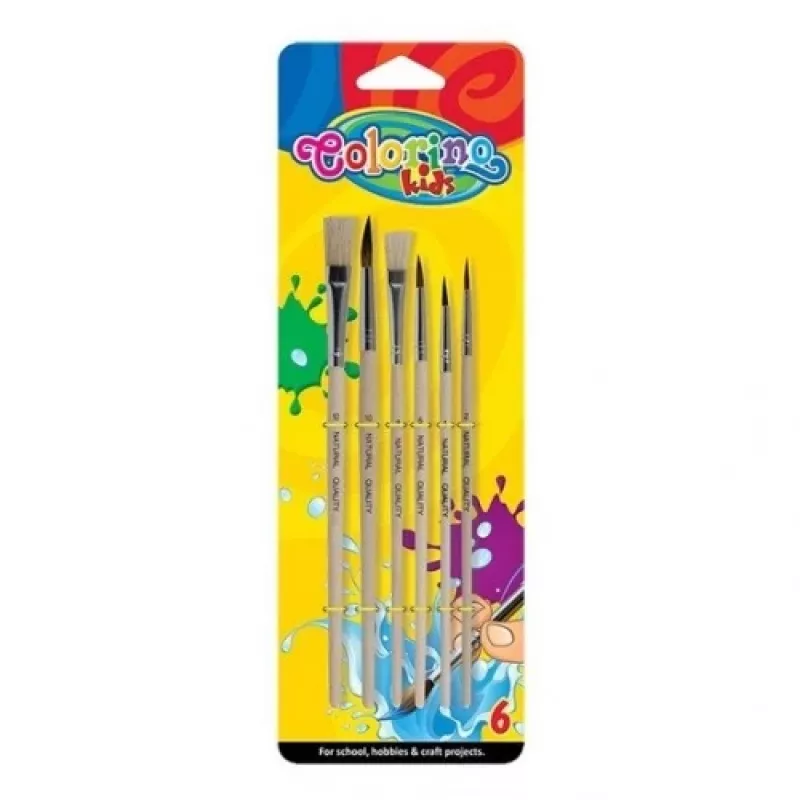 Colorino Kids dažymo teptukai 6 vnt. pūslėje