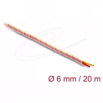 Kabelio įvorė DELOCK 19013, skaidrus pintas PET vamzdelis, 4 mm vidinis skersmuo, 6 mm išorinis skersmuo, 20 m ilgis