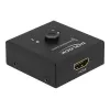 DeLock HDMI 2 į 1 dvipusis 4K 60 Hz kompaktiškas vaizdo/garso jungiklis - Mažmeninė dėžutė - 2 x HDMI - stalinis (64072)