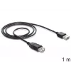 USB laidas DeLOCK EASY-USB 2.0-A 1 m juodas