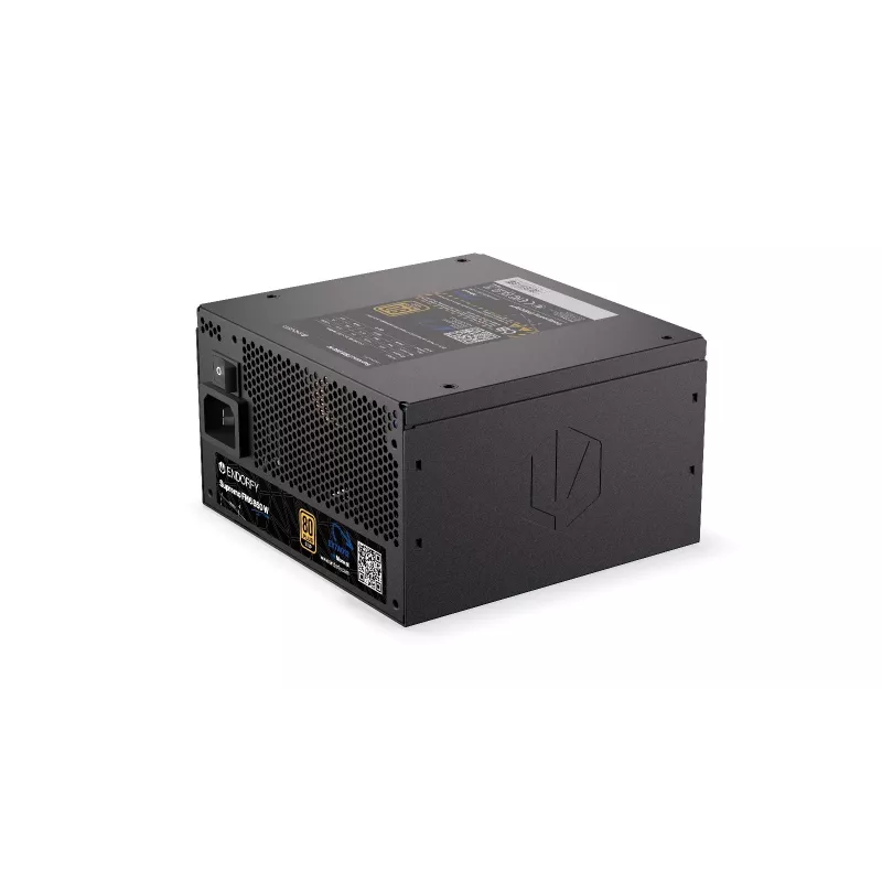 Maitinimo blokas ENDORFY Supremo FM6 850 W, 24 kontaktų ATX, pilnai modulinis, 80 PLUS Gold, 120 mm ventiliatorius, juodas