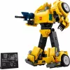 LEGO Icons Transformers Bumblebee veiksmo figūrėlės konstravimo rinkinys – kolekcinis robotų modelis suaugusiems, transformuojamas į transporto priemonę, dovana vyrams