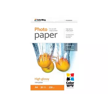 Foto popierius blizgus ColorWay PG230020A4 A4 baltas
