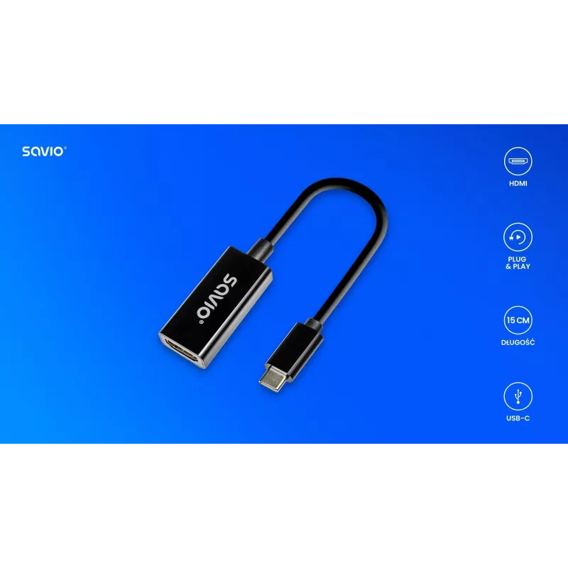 USB-C į HDMI adapteris Savio AK-79