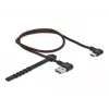 USB laidas DeLOCK EASY-USB 2.0 Type-A kištukas į Type-C kištuką 0,5 m juodas