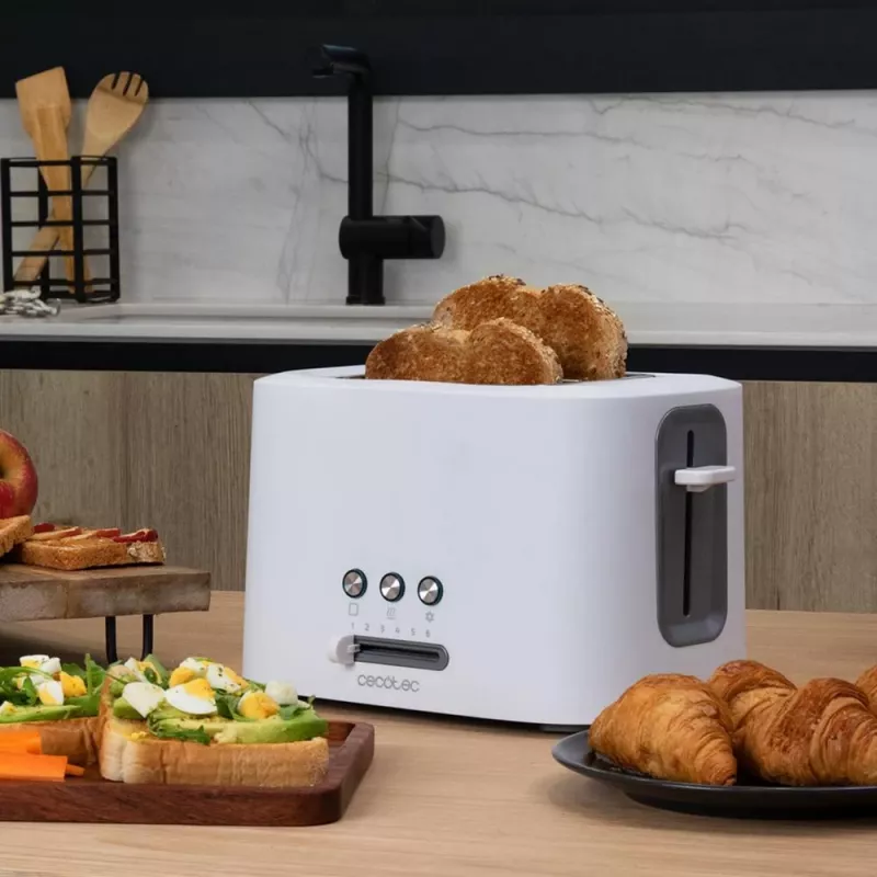 Skrudintuvas Toast&Taste 9000 Double White (baltas, 980 W, 2 riekėms)