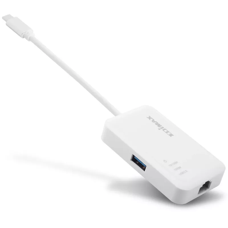 Edimax EU-4308 nešiojamojo kompiuterio dokas / prievadų replikatorius USB 3.2 Gen 1 (3.1 Gen 1) Type-C Baltas