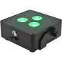 Baterijomis maitinamas plokščias šviestuvas EUROLITE AKKU IP 3 sw 41700020 RGB, skirtas mobiliam ir lauko naudojimui