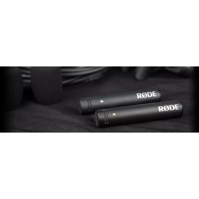 Studijinis kondensatorinis mikrofonas RØDE M5 — laidinis, 20–20000 Hz, 200 Ω, -34 dB, 20×100 mm, juodas