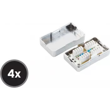 Tinklo jungiamoji dėžutė Cat6 ShiverPeaks BS75001-SET4 (4 vnt.)