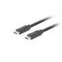 USB-C laidas M/M 3.1 gen 2 0,5m 10Gb/s PD100W juodas