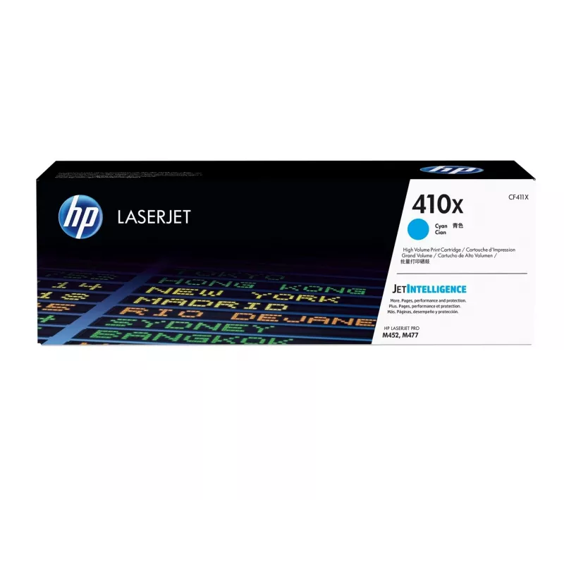 HP 410X aukštos išeigos žalsvai mėlyna (cyan) originali lazerinė kasetė