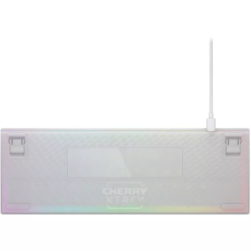 CHERRY K5V2 kompaktiška žaidimų klaviatūra USB QWERTY angliškas išdėstymas balta 67 klavišai RGB LED