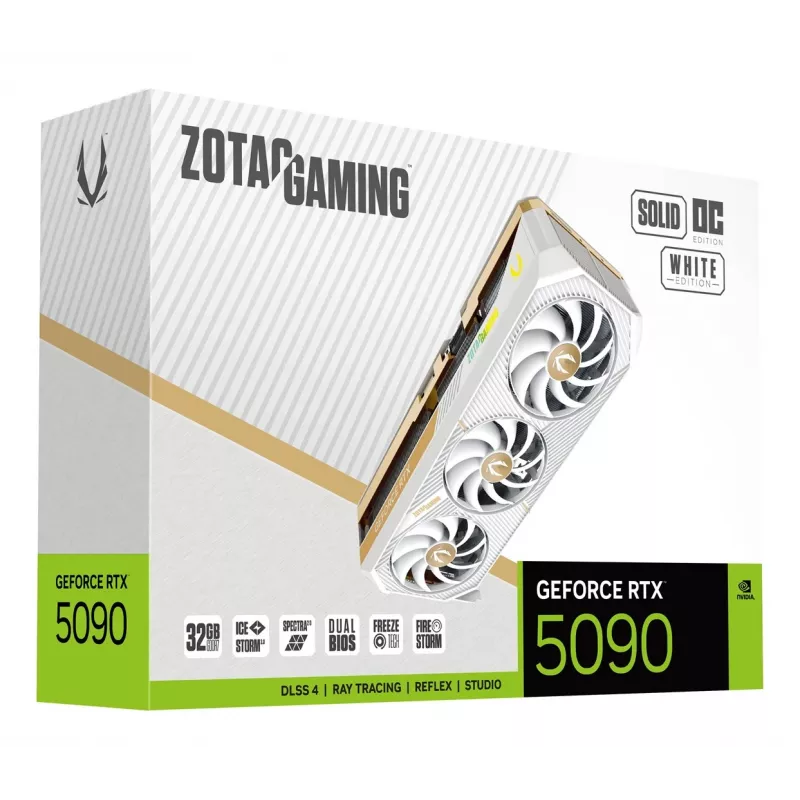 ZOTAC GAMING GeForce RTX 5090 SOLID OC White 32GB GDDR7 vaizdo plokštė