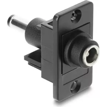 Prisijungimo adapteris DELOCK nuo 5.5x2.1 mm iki 5.5x2.5 mm, montuojamas į skydelį, modelis 91119