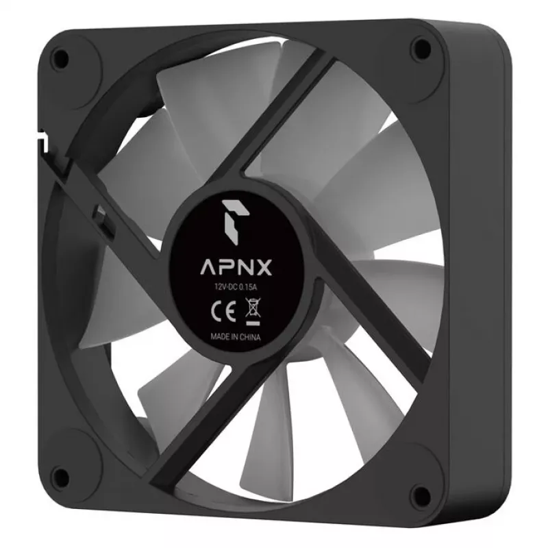 Ventiliatorius APNX FP1-Q 120 PWM ARGB-BK 120mm PWM ARGB juodas