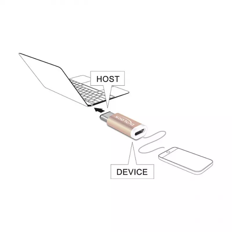 DeLOCK 65677 USB 2.0-C į Micro-B adapteris (lyties keitiklis)