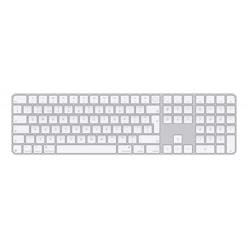 Apple Magic Keyboard su Touch ID ir skaičių klaviatūra, UK English, balta (MXK73B/A)