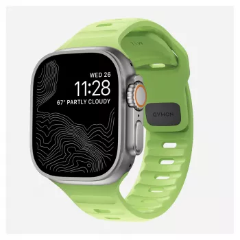 Nomad Sport Band šviesiai žalias guminis dirželis — plotis 21,5 mm, riešui 160–195 mm