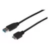 ASSMANN SuperSpeed USB 3.0 laidas, USB A kištukas į Micro USB B kištuką, Cu AWG 28, 2x ekranuotas, ilgis 1,0 m (AK-300116-010-S)