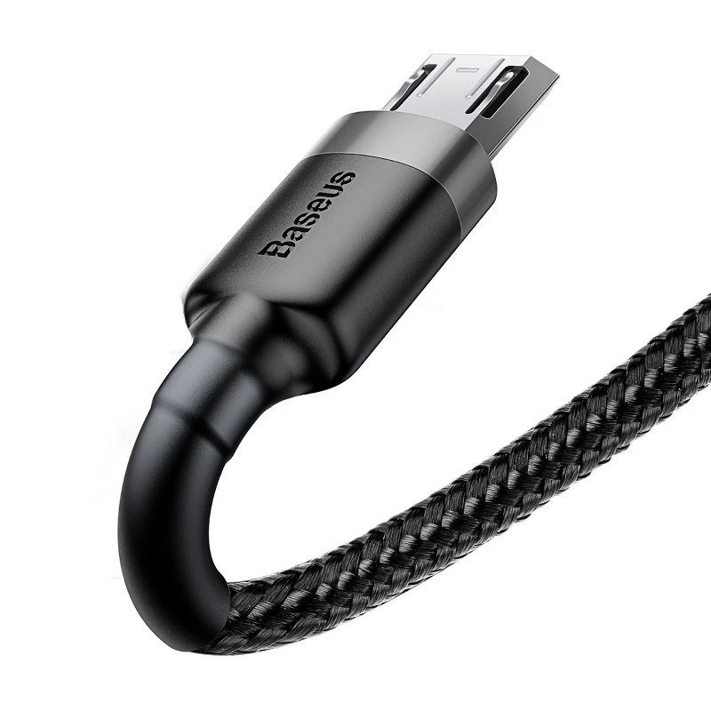 Baseus Cafule 2.4A 1m Micro USB laidas (pilka/juoda)
