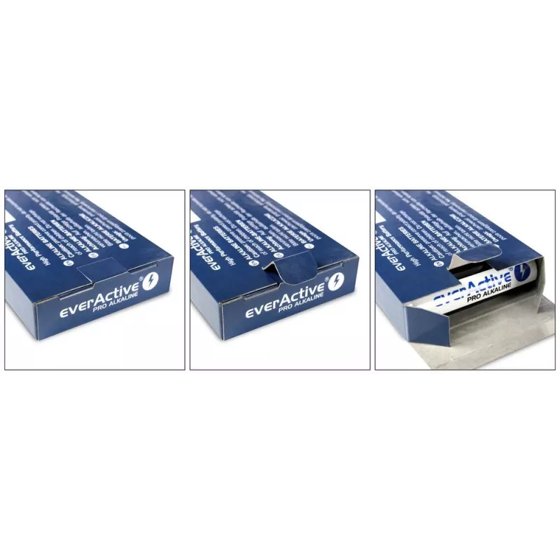 Šarminė vienkartinė baterija everActive LR0310PAK AAA 1,5 V 1250 mAh, pakuotė po 10 vnt.